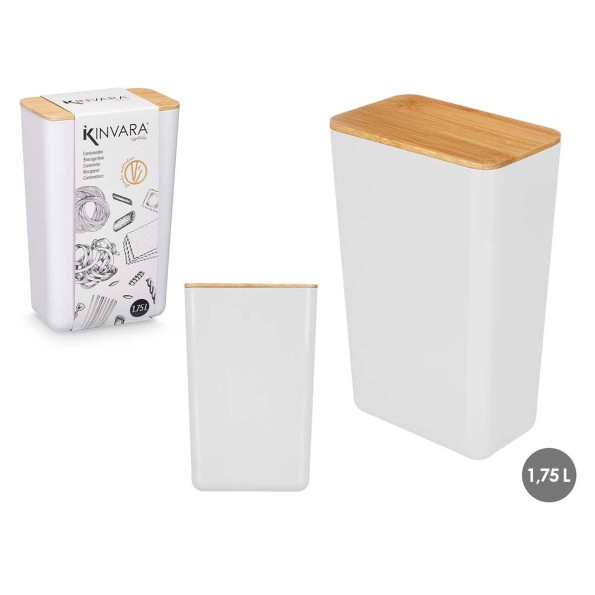 TARRO RECTANGULAR ALTO BLANCO 1,75L