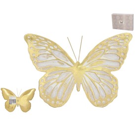 MARIPOSA PARA COLGAR DORADA 30X20X5,3 CM RESINA