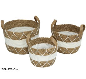 SET 3 CESTOS CON ASAS URANO 35X25CM