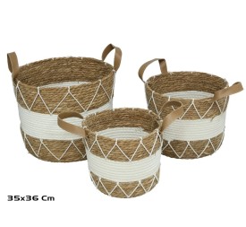 SET 3 CESTOS CON ASAS URANO 35X36CM