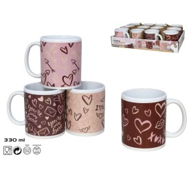 JARRA MUG CERAMICA 330ML AMANDA 4 SURTIDOS