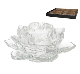 PORTAVELAS CRISTAL FLOR 11,8X5 CM