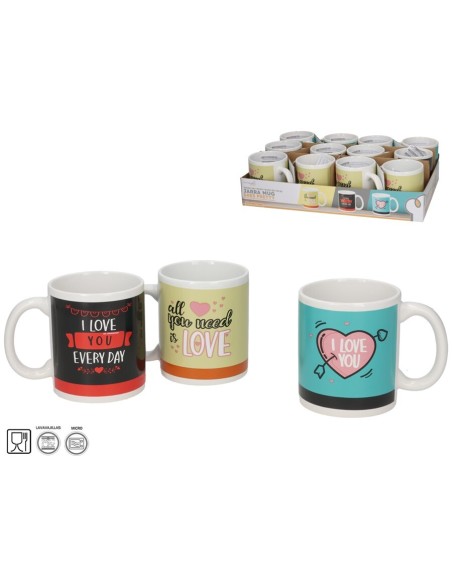 JARRA MUG GRES PRETTY 330ML 3 SURTIDOS