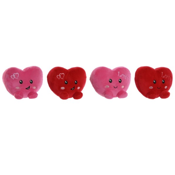 PELUCHE POLIESTER 14X5X11 CORAZON 4 SURT.