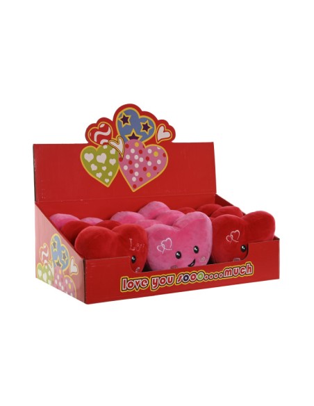PELUCHE POLIESTER 14X5X11 CORAZON 4 SURT. PELUCHE POLIESTER 14X5X11 CORAZON 4 SURT.