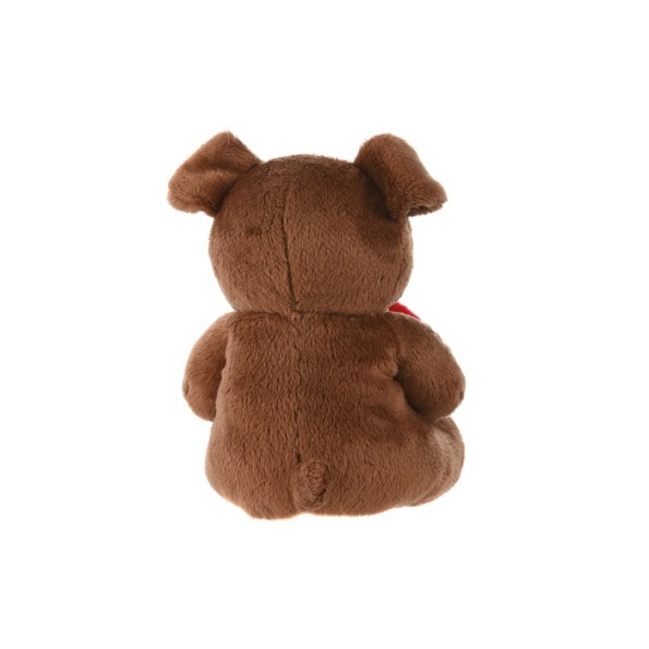 PELUCHE POLIESTER 10X8X14 PERRO CORAZON 6 SURT.