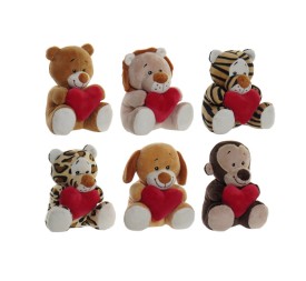 PELUCHE POLIESTER 11X10X14 ANIMALES CORAZONES 6 SURT