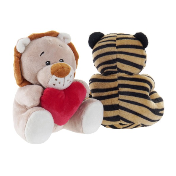 PELUCHE POLIESTER 11X10X14 ANIMALES CORAZONES 6 SURT