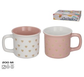 TAZA MUG GRES 200ML LOVE 2 SURT
