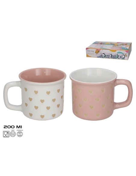 TAZA MUG GRES 200ML LOVE 2 SURT