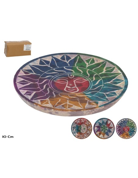 PORTA INCIENSO REDONDO SUN 10CM SURT.