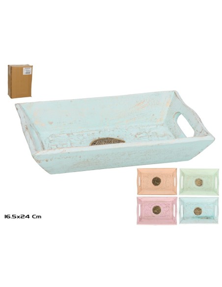 BANDEJA MADERA TALLADA 16,5X24CM