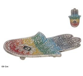 PORTA INCIENSO ALUMINIO MULTICOLOR 8,5X13CM