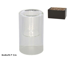 PORTAVELAS CRISTAL LUCY 6X6X9,7 CM