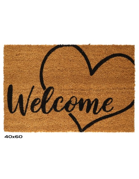 FELPUDO COCO 40X60CM WELCOME HEART
