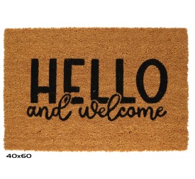 FELPUDO COCO 40X60CM HELLO AND WELCOME