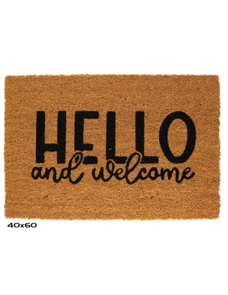 FELPUDO COCO 40X60CM HELLO AND WELCOME