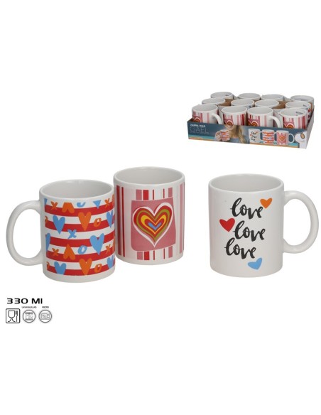 JARRA MUG GRES GAEL 330ML 3 SURTIDOS