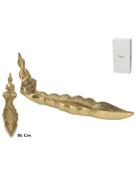 FIGURA BUDA KERANI PORTAINCIENSO 33X7X15 CM RESINA