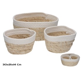 SET 3 CESTAS LIFE 30X21X14 BLANCA