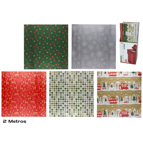 ROLLO PAPEL REGALO XMAS 0,70X2M 2