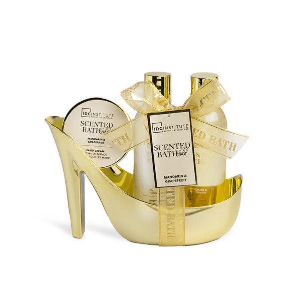 IDC INSTITUTE BATH GOLD MINI HEEL SET 3PCS