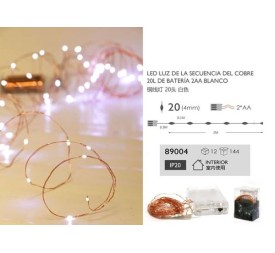 LUZ LED BLANCA CABLE COBRE 2M