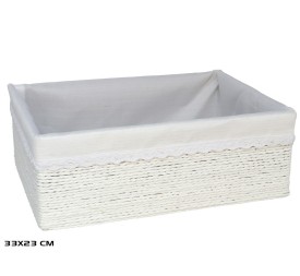 CESTA AZKAR BLANCO RECTAN. 33x23x12CM