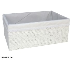 CESTA AZKAR BLANCO RECTAN. 39x27x16CM