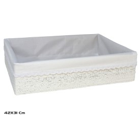 CESTA AZKAR BLANCO RECTAN. 42x31x10CM
