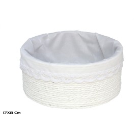 CESTA AZKAR BLANCO RED. 17x8CM