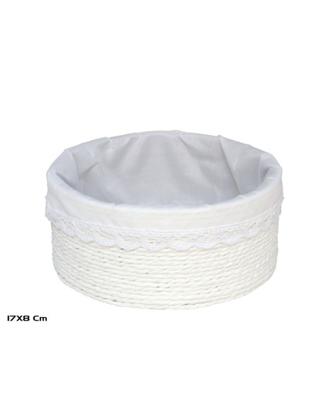 CESTA AZKAR BLANCO RED. 17x8CM