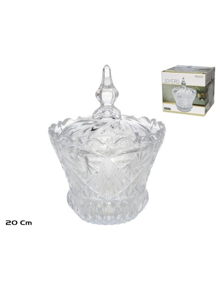 JOYERO CRISTAL CON TAPA 15,5x20CM