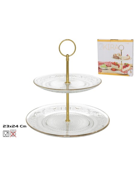 TARTERA 2 ALTURAS KIRA 23X24 CM (6776)