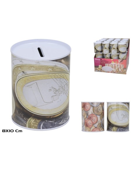 HUCHA 8X10 CM MONEDAS EUROS