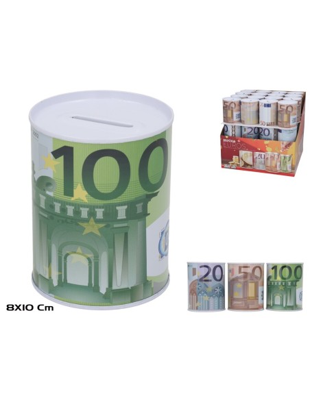 HUCHA 8X10 CM BILLETES EUROS