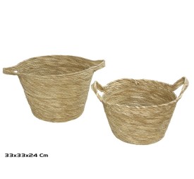 SET 2 CESTAS NATURA 33X33X24