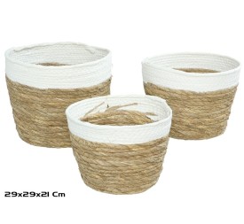 SET 3 CESTAS SEVILLA 29X29X21CM