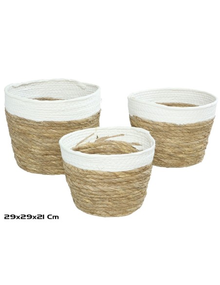 SET 3 CESTAS SEVILLA 29X29X21CM