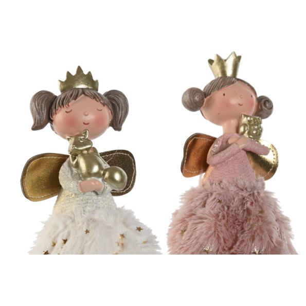 FIGURA LED RESINA 12,5X12,5X32,5 HADA 2 SURT.