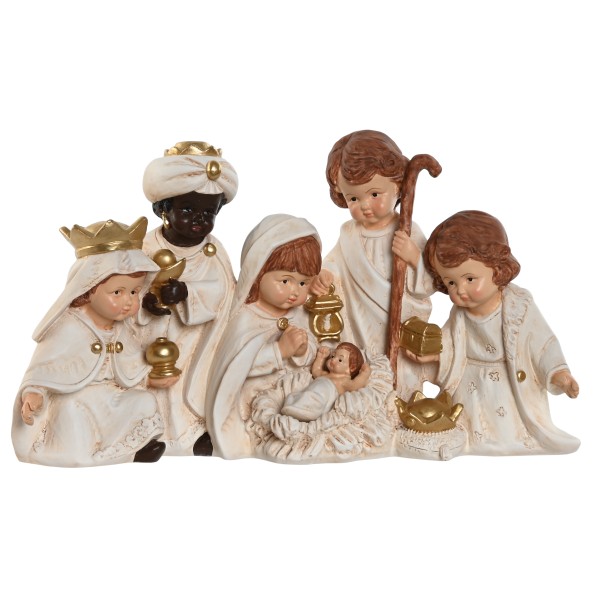 NACIMIENTO SET 6 RESINA 32X9,5X17 BLANCO