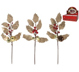 PICK HOJAS ORO 3 SURT 35 CM