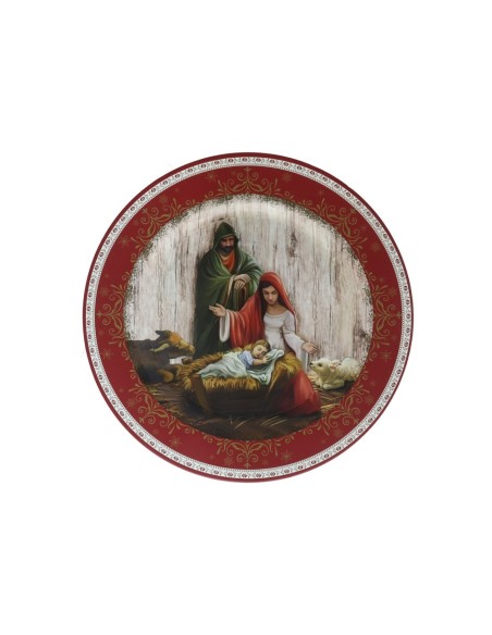 BAJOPLATO ALADO PESEBRE  33X33X1,5CM