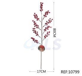 RAMA  FRUTOS ROJOS DE NAVIDAD 80CM