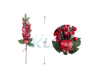 RAMA FRUTOS NAVIDAD MANZANA 60CM