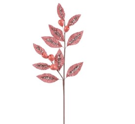 RAMA HOJAS ROSA 74 CM