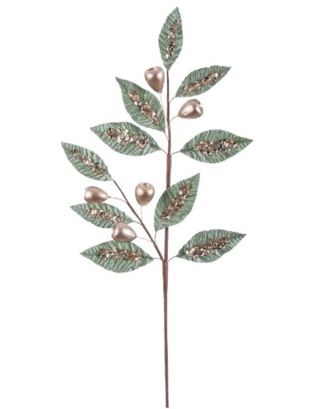 RAMA HOJAS VERDE 74 CM