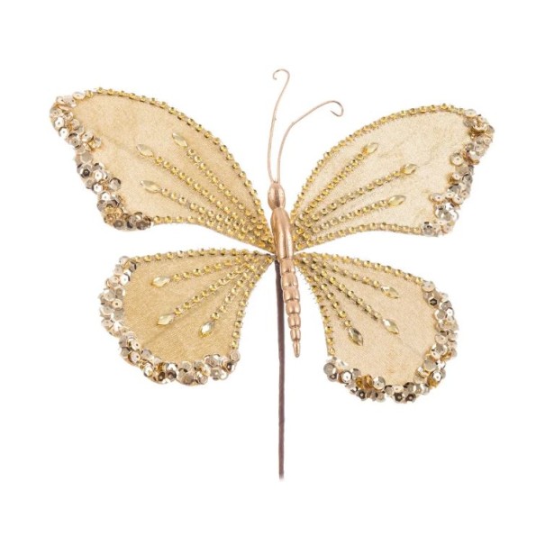 MARIPOSA POLIESTER ORO 22 X 17 X 15 CM