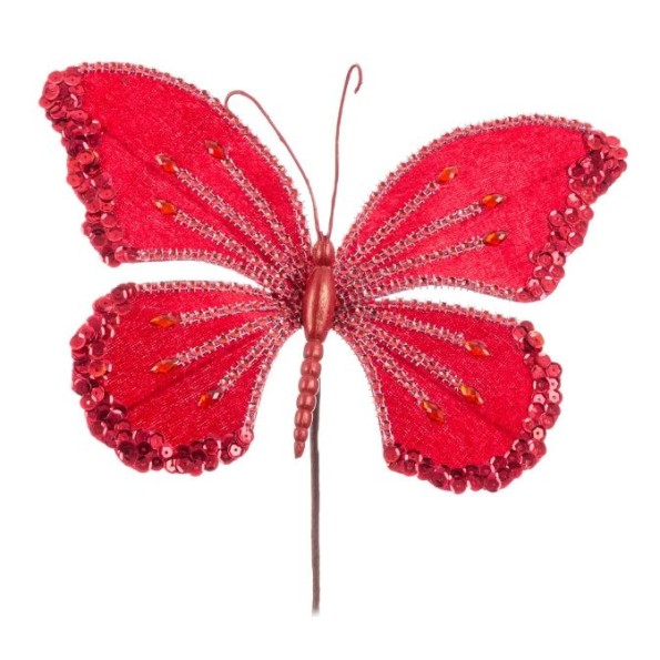 MARIPOSA POLIESTER ROJO 22 X 17 X 15 CM