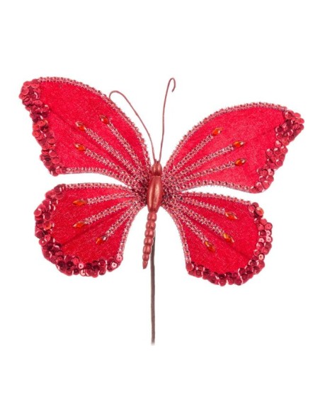 MARIPOSA POLIESTER ROJO 22 X 17 X 15 CM
